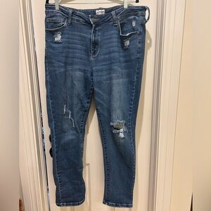 Molly & Isadora Distressed Girlfriend Jeans